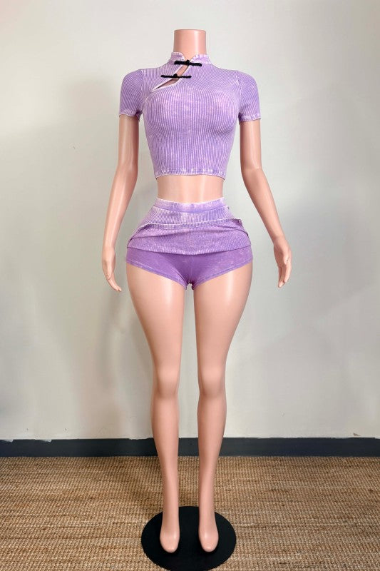 Sakura Ribbed Mini Skirt Set (Pre-Order Now)