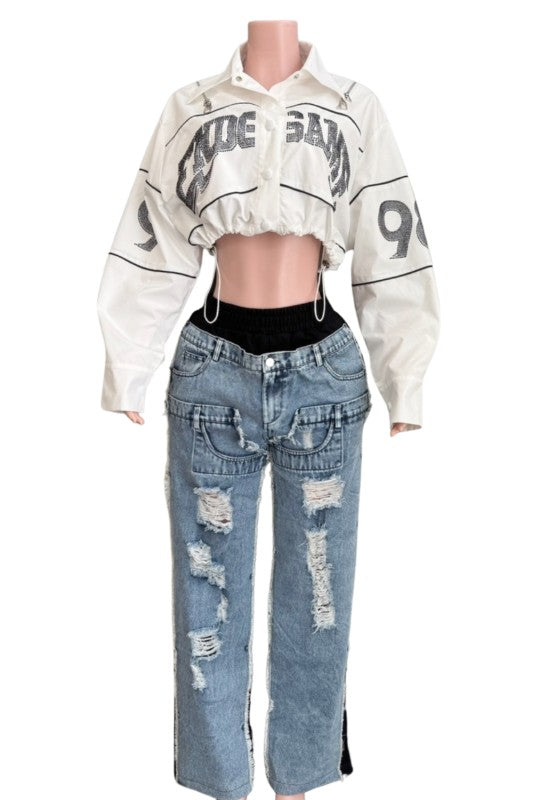 Varsity Rhinestone Jacket (Pre-Order)