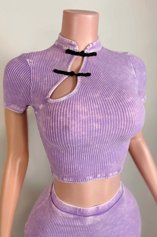 Sakura Ribbed Mini Skirt Set (Pre-Order Now)