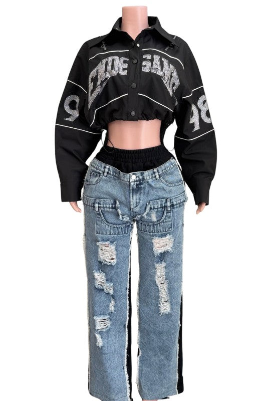 Varsity Rhinestone Jacket (Pre-Order)