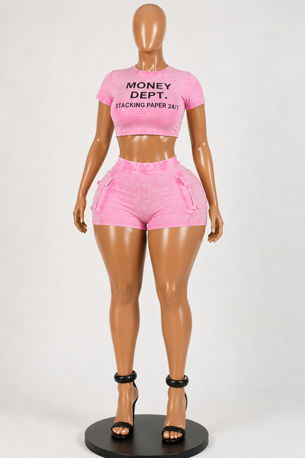 Money Moves Crop & Cargo Short Set (Pre-Order)