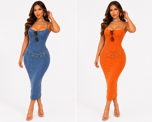 Snatched Midi Dress