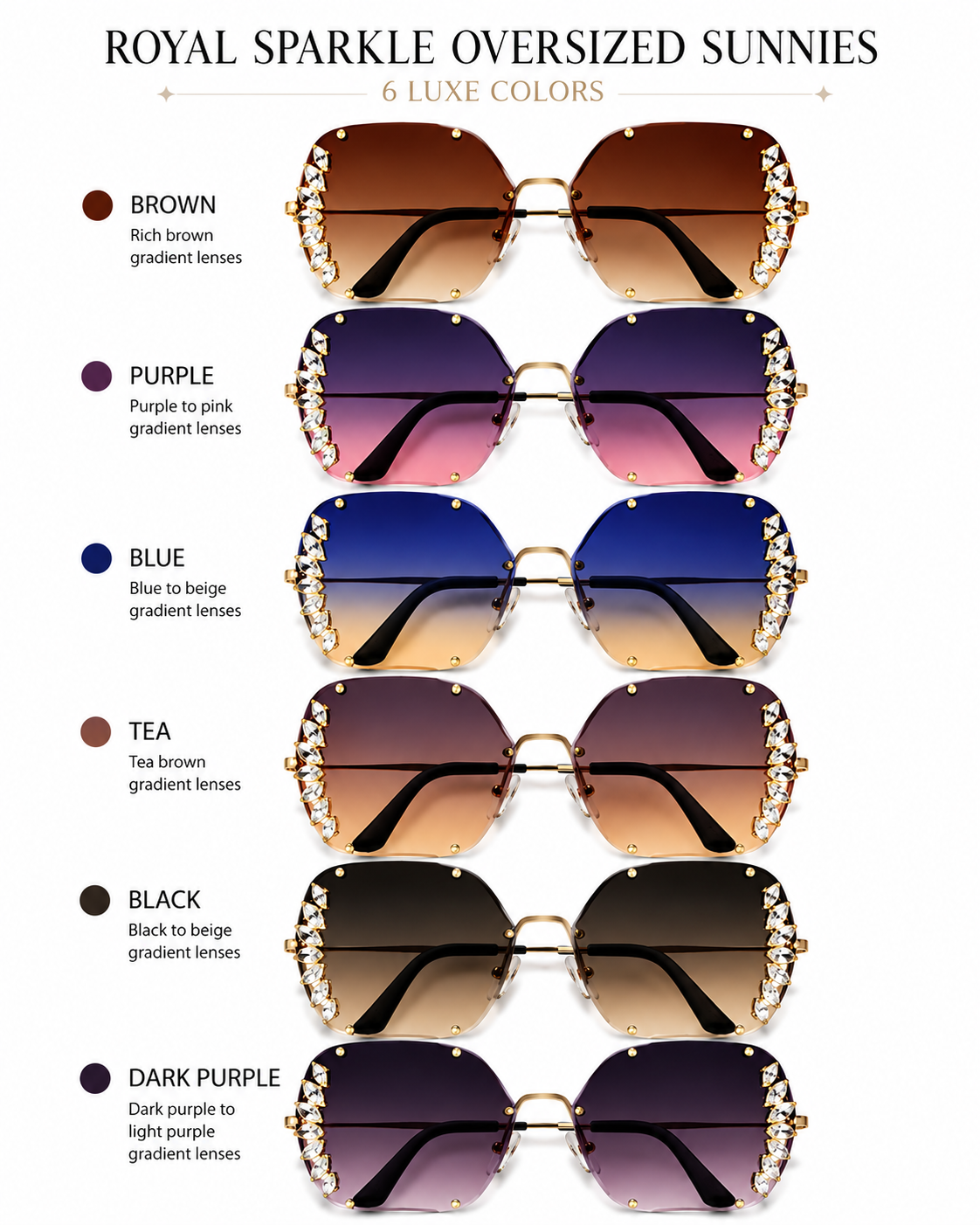 Royal Sparkle Oversized Sunnies