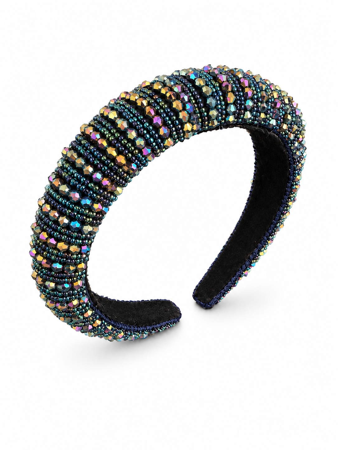 Midnight Aurora Beaded Headband