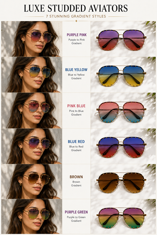 Luxe Studded Aviators