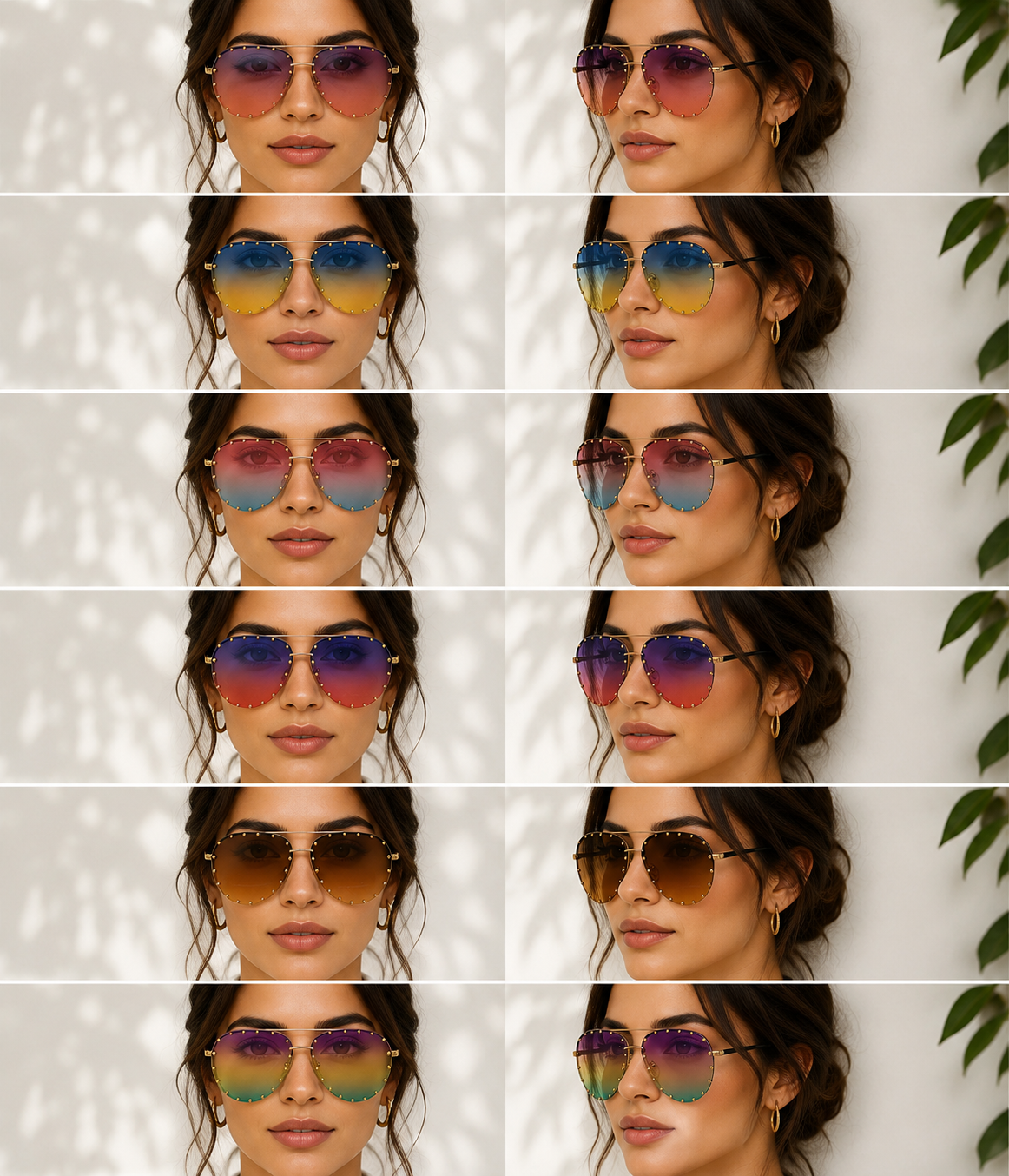 Luxe Studded Aviators