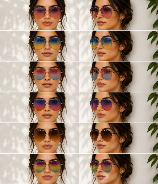 Luxe Studded Aviators