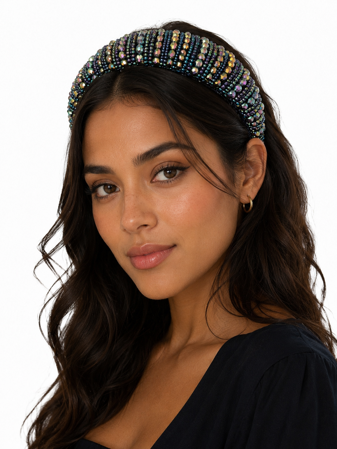 Midnight Aurora Beaded Headband