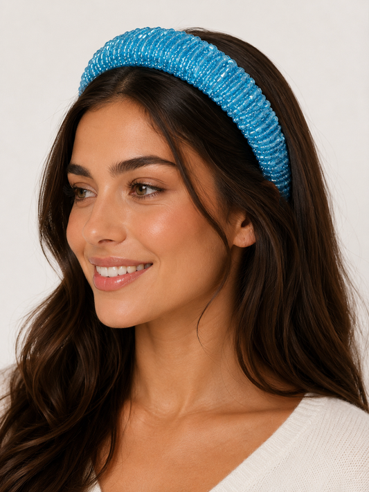 Ocean Spark Beaded Headband