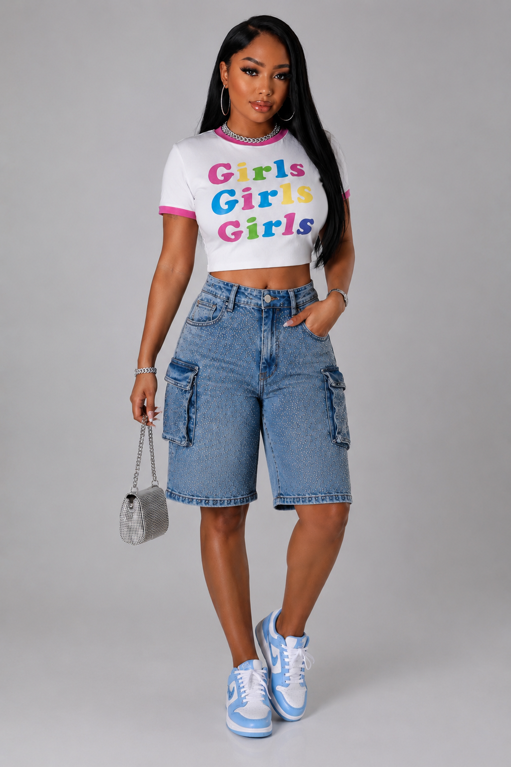 Girls Rule Graphic Crop Tee