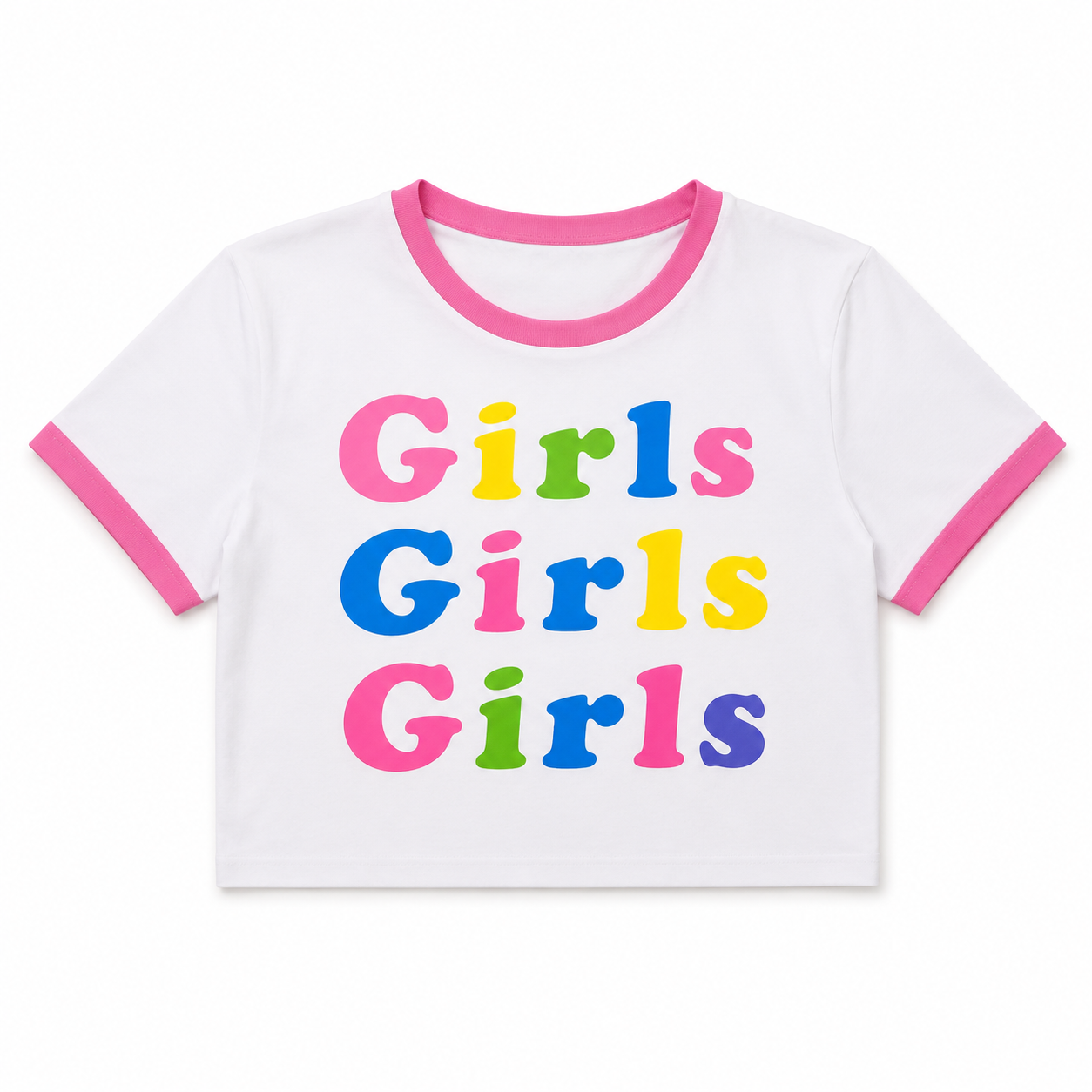Girls Rule Graphic Crop Tee