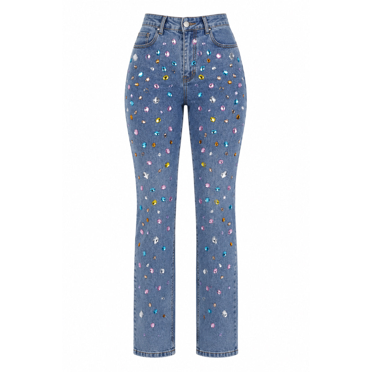 Candy Gem Rhinestone Skinny Jeans