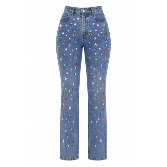 Candy Gem Rhinestone Skinny Jeans